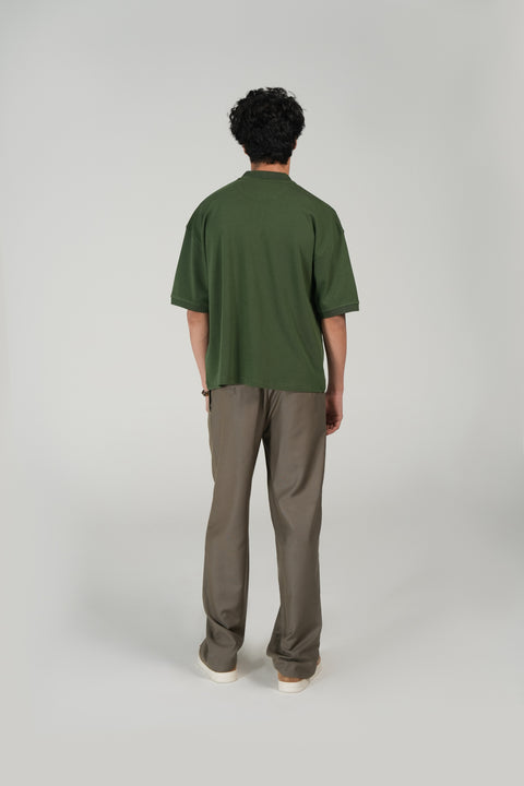 BOXY FIT ZIP PLACKET POLO
