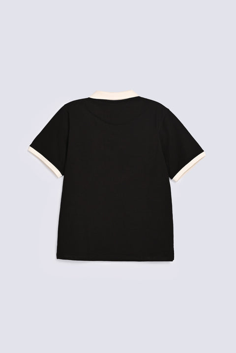 SLIM CROPPED FIT JOHNNY COLLAR POLO