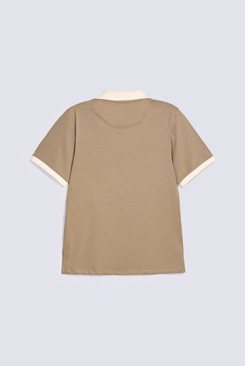 SLIM CROPPED FIT JOHNNY COLLAR POLO