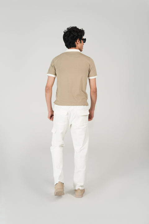 SLIM CROPPED FIT JOHNNY COLLAR POLO