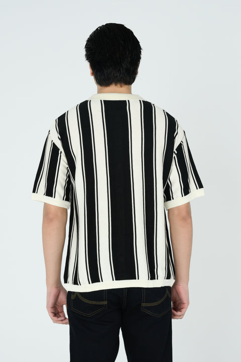 RELAXED FIT BUTTON DOWN KNITTED POLO