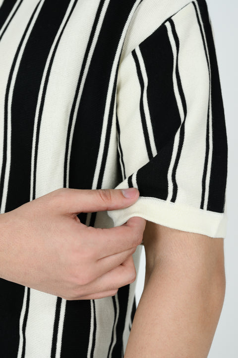RELAXED FIT BUTTON DOWN KNITTED POLO