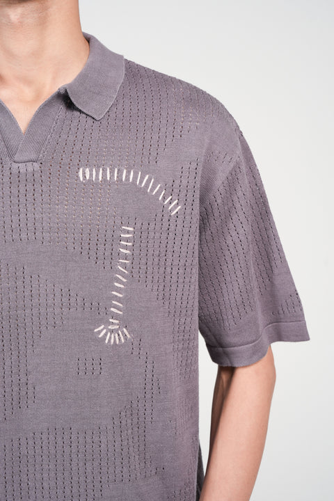 BOXY FIT KNITTED POLO