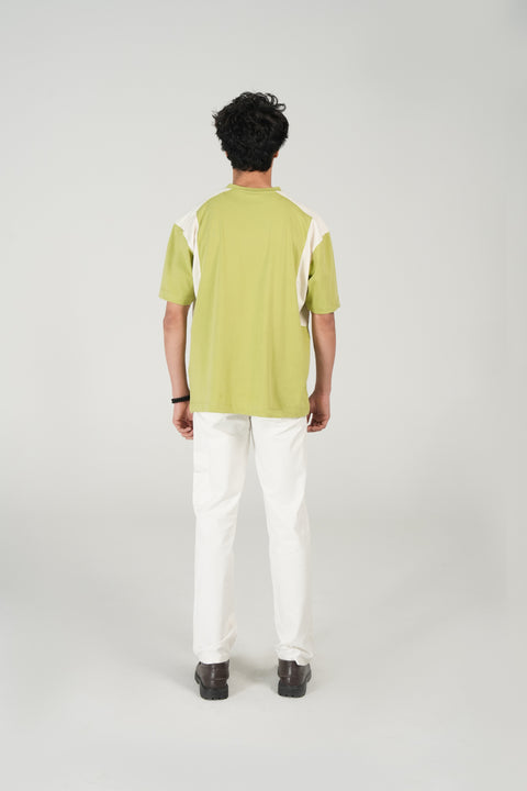 BAGGY FIT CONTRAST PANEL TEE