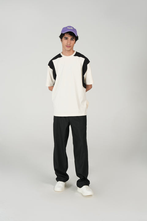 BAGGY FIT CONTRAST PANEL TEE