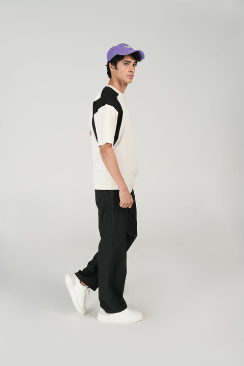 BAGGY FIT CONTRAST PANEL TEE