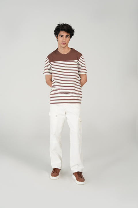 TEXTURED STRIPED TEE