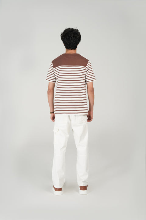 TEXTURED STRIPED TEE