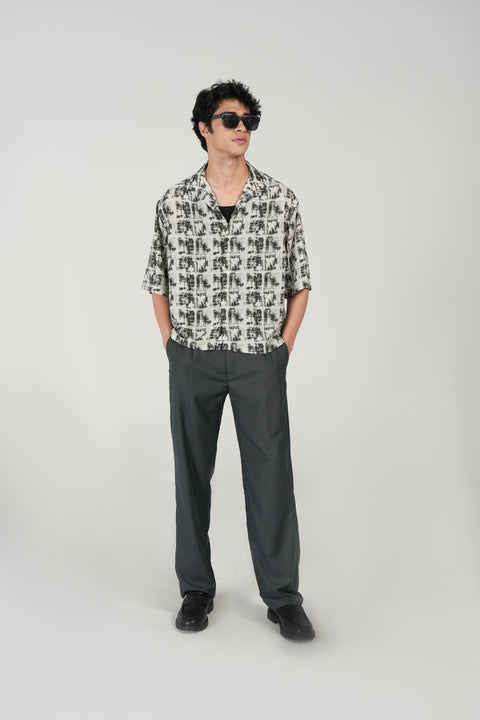 BOXY FIT RESORT COLLAR SHIRT