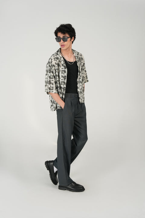 BOXY FIT RESORT COLLAR SHIRT
