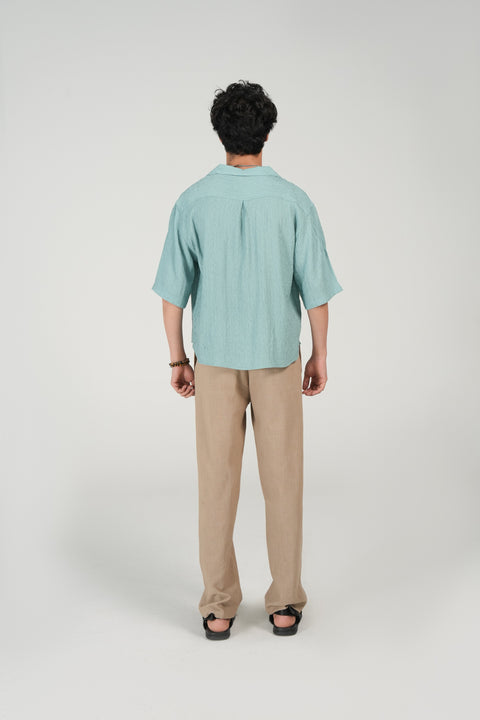 BOXY FIT RESORT COLLAR SHIRT