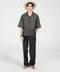 BOXY FIT RESORT COLLAR MESH SHIRT