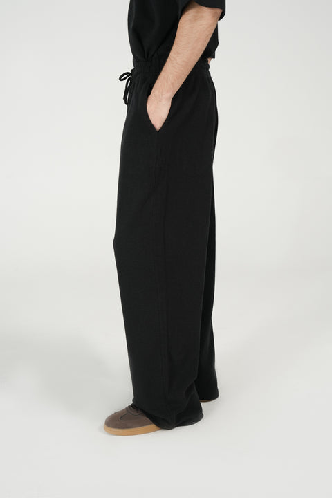 BAGGY FIT TEXTURED TROUSER