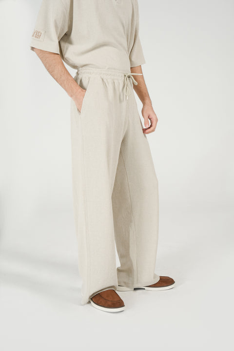 BAGGY FIT TEXTURED TROUSER