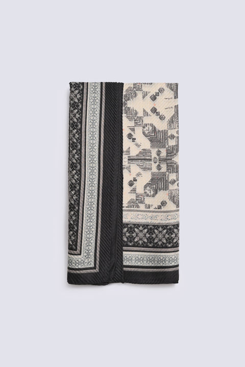 TEXTURED PRINTED SCARF