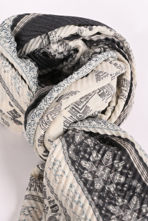 TEXTURED PRINTED SCARF