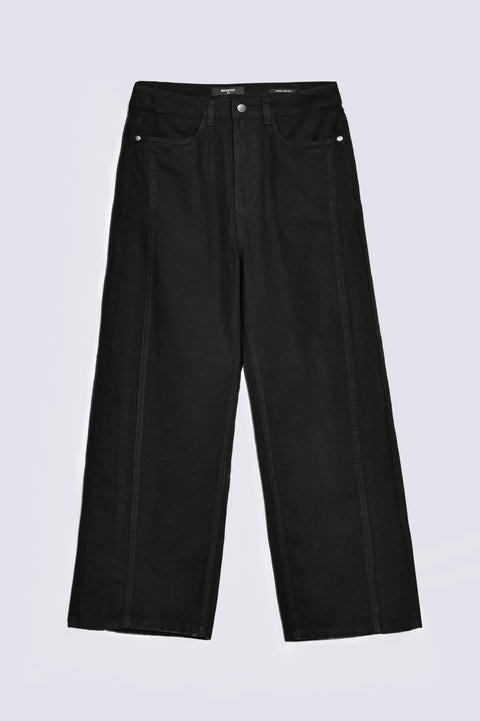 WIDE LEG DENIM WITH SEAM DETAIL