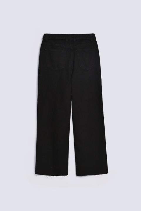 STRAIGHT FIT DENIM WITH BELT DETAIL