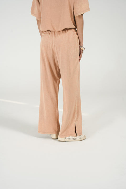 ACID WASH WIDE LEG TROUSER