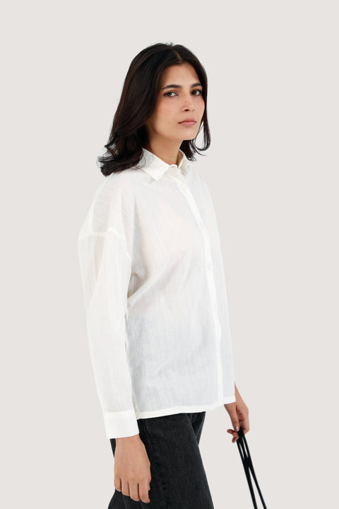 TEXTURED BUTTON DOWN TOP