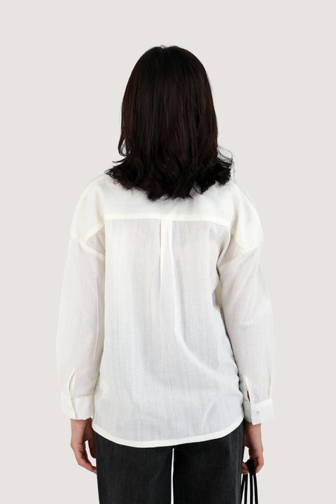 TEXTURED BUTTON DOWN TOP