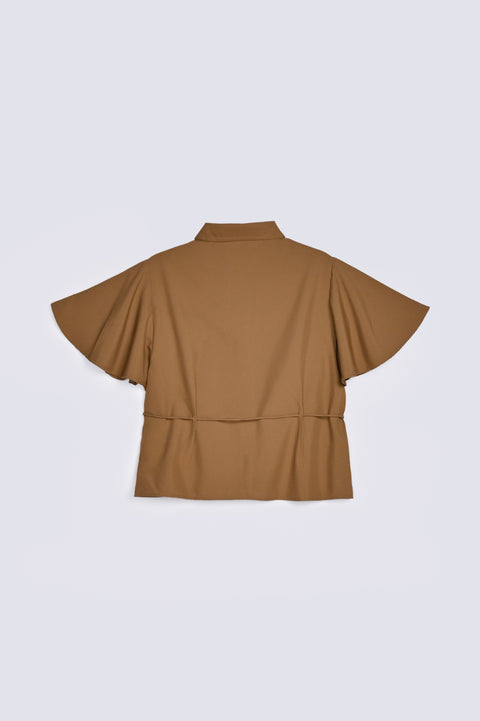 BUTTON DOWN TOP WITH TIE DETAIL