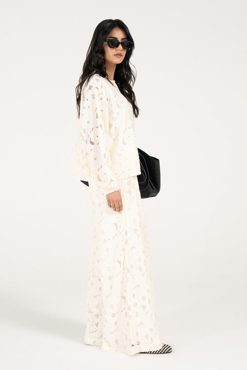 LACE EMBROIDERED TOP