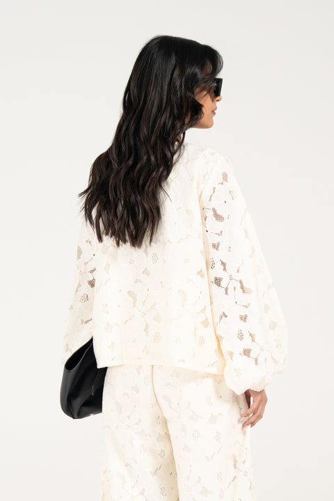 LACE EMBROIDERED TOP