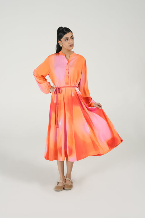 BELTED LONG DRESS