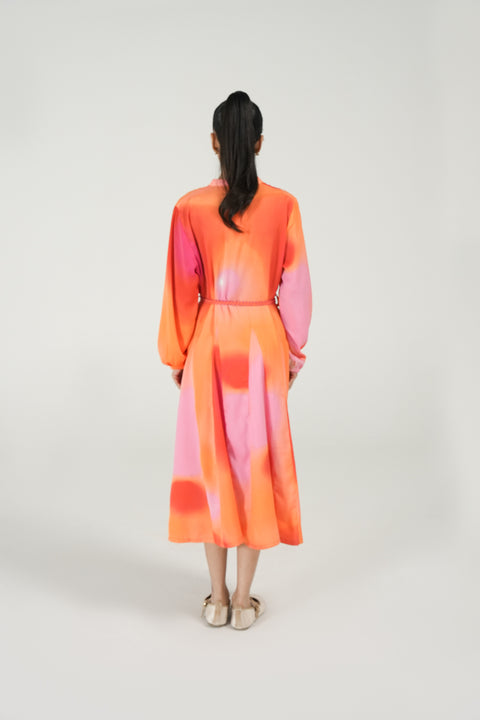 BELTED LONG DRESS
