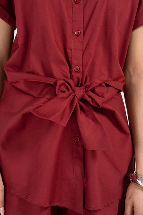 FRONT TIE BUTTON DOWN TOP