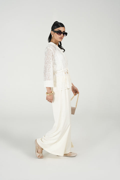 LACE BUTTON DOWN TOP