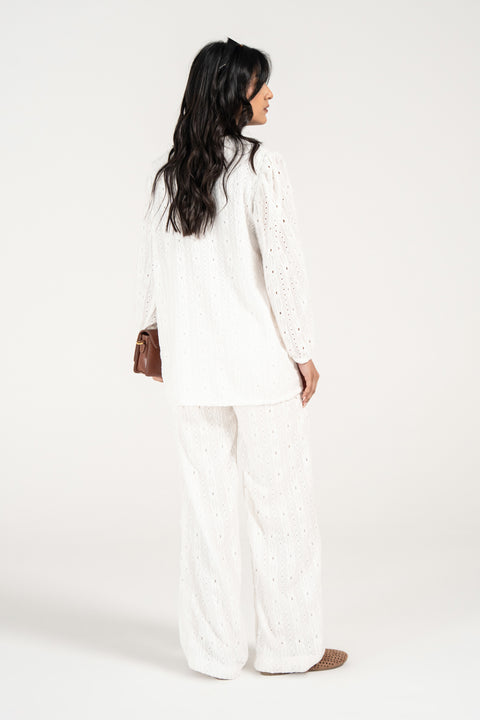 SCHIFFLI TOP WITH FRONT TIE