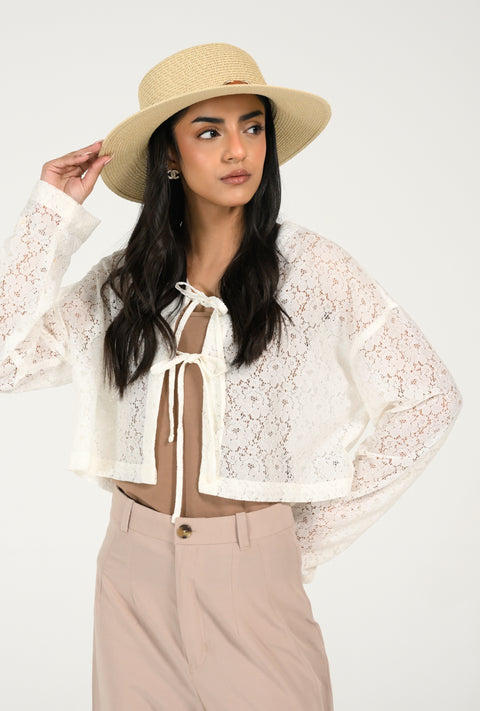 LACE CROPPED TOP