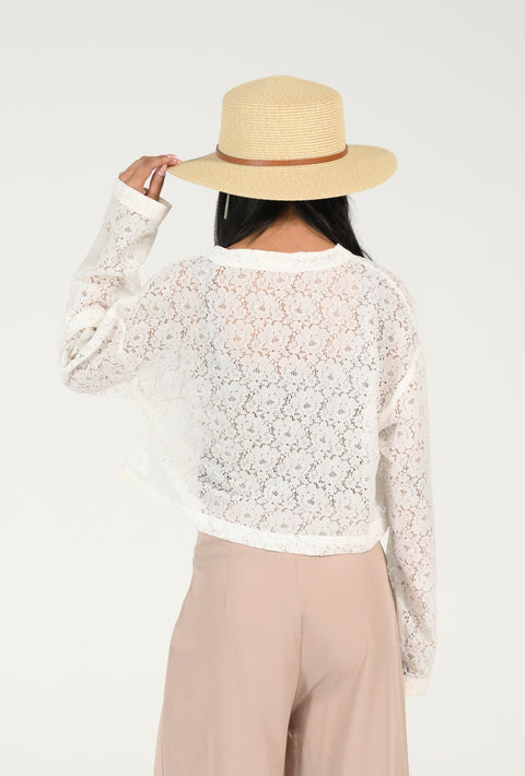 LACE CROPPED TOP
