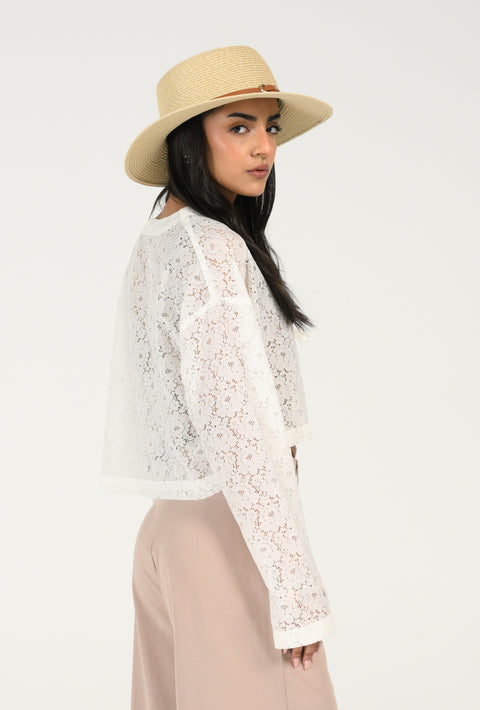 LACE CROPPED TOP