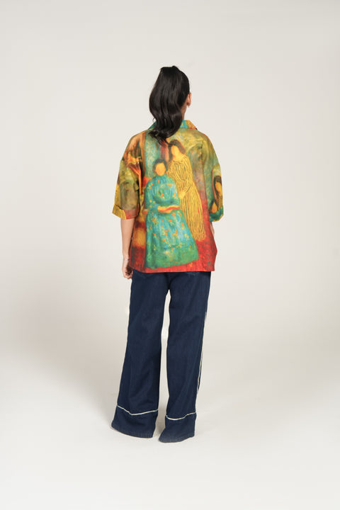 VAN GOGH INSPIRED PRINTED TOP