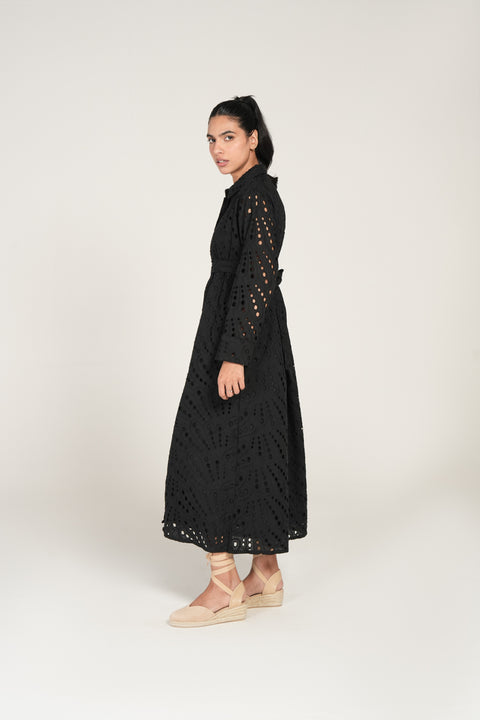 ALL OVER EMBROIDERED DRESS