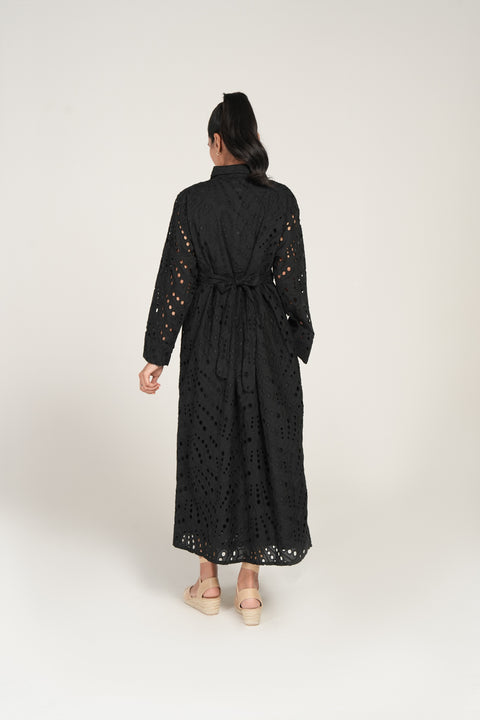 ALL OVER EMBROIDERED DRESS