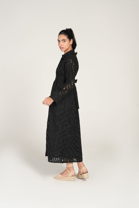 ALL OVER EMBROIDERED DRESS