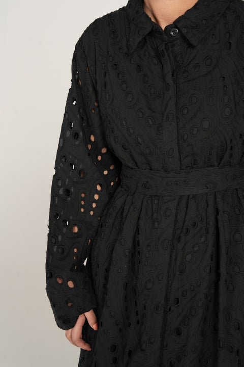 ALL OVER EMBROIDERED DRESS