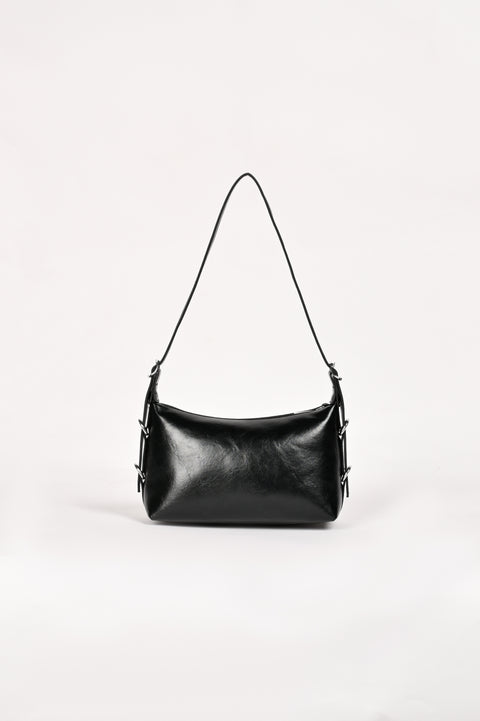 FRONT-BUCKLE SATCHEL BAG