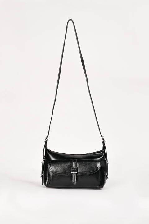 FRONT-BUCKLE SATCHEL BAG