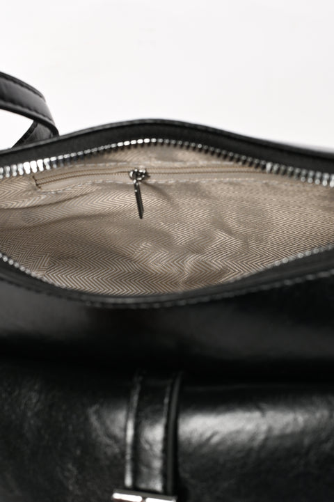 FRONT-BUCKLE SATCHEL BAG