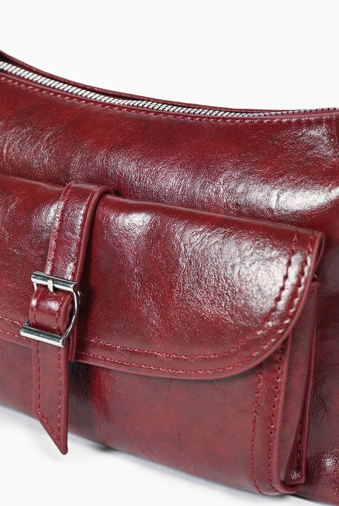 FRONT-BUCKLE SATCHEL BAG