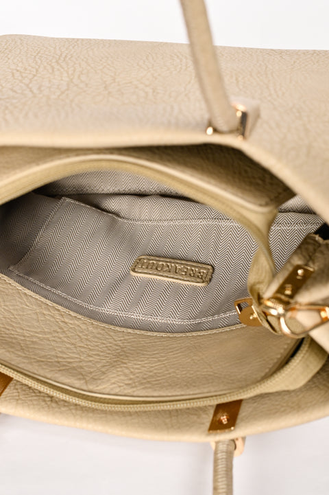 TEXTURED TOP HANDLE BAG