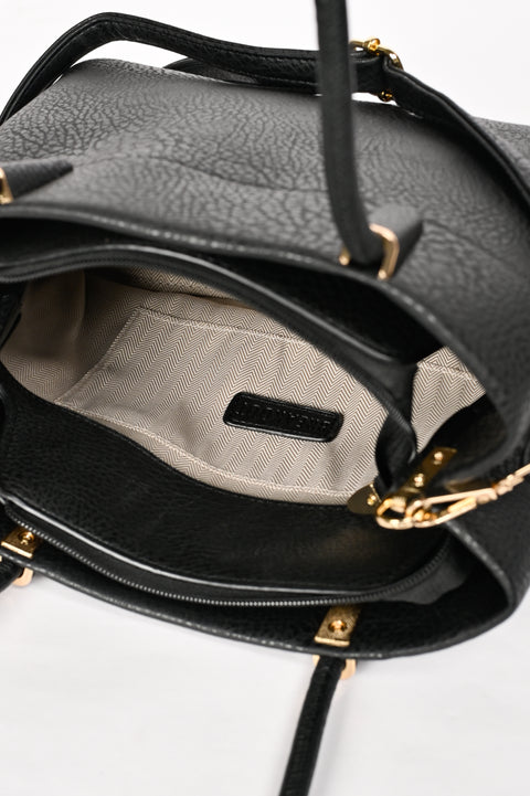 TEXTURED TOP HANDLE BAG