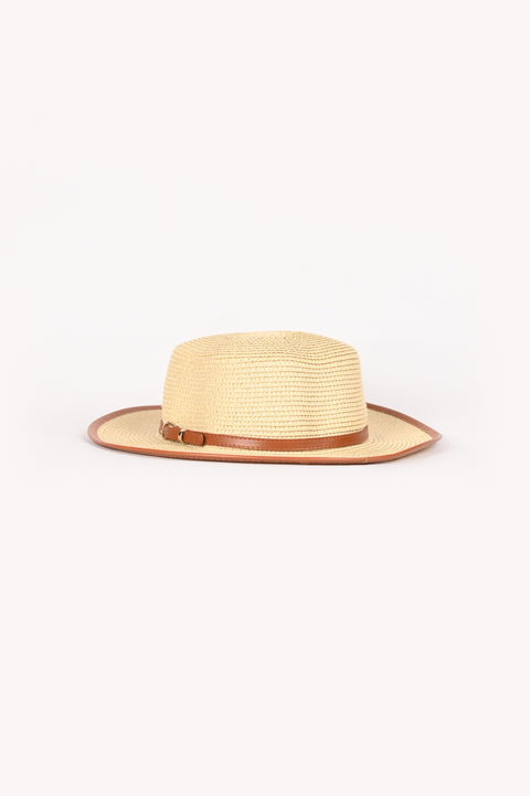 SUN HAT WITH BUCKLE DETAIL