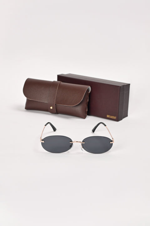 OVAL RIMLESS SUNGLASSES