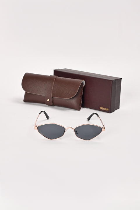 GEOMETRIC METAL FRAMED SUNGLASSES